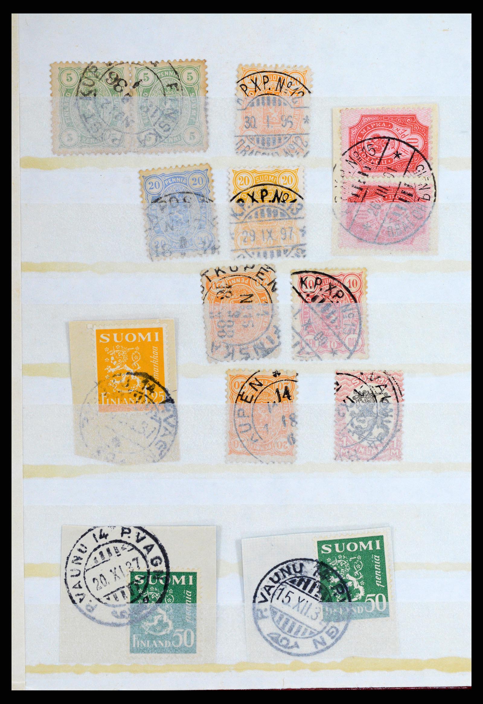 37766 181 - Stamp collection 37766 Finland railway cancellations 1870-1950.