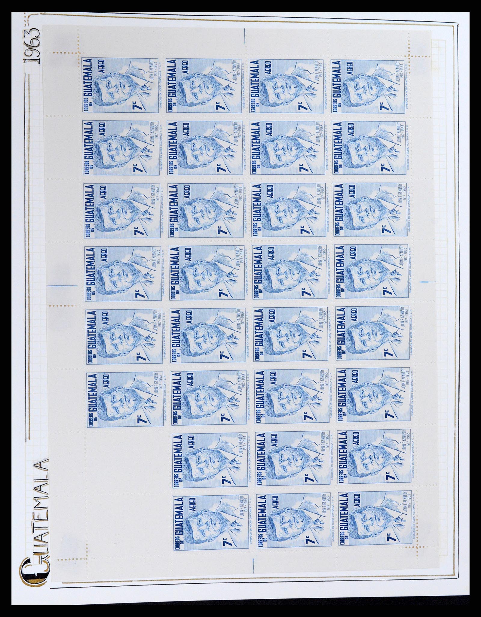 37768 008 - Postzegelverzameling 37768 Motief Kennedy 1963-1966.