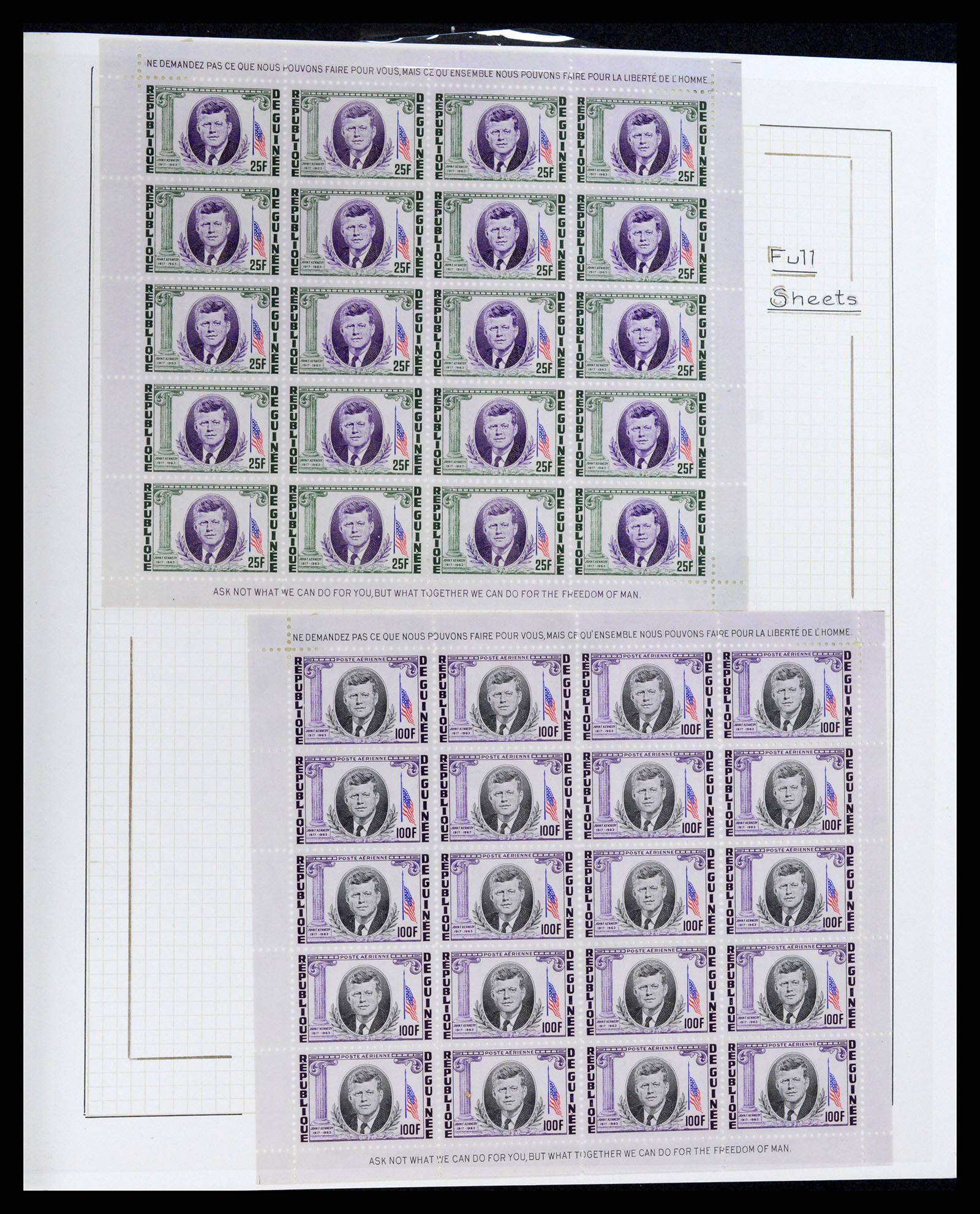 37768 012 - Postzegelverzameling 37768 Motief Kennedy 1963-1966.