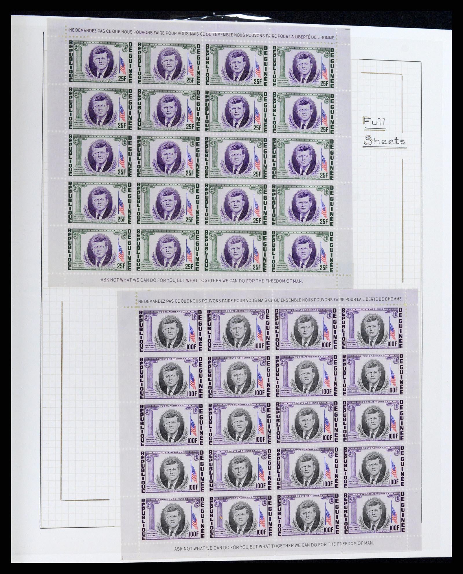 37768 012 - Stamp collection 37768 Thematics Kennedy 1963-1966.