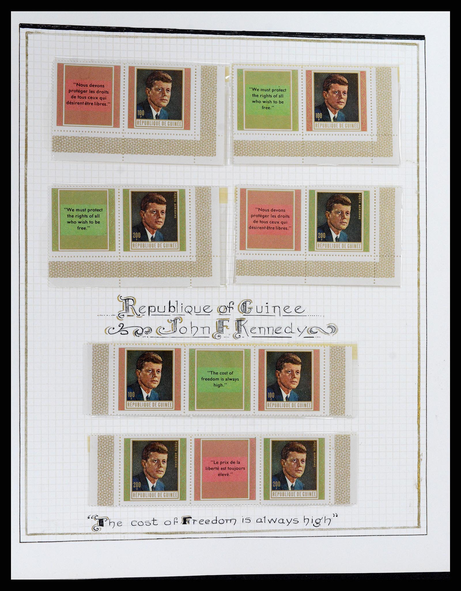 37768 014 - Postzegelverzameling 37768 Motief Kennedy 1963-1966.