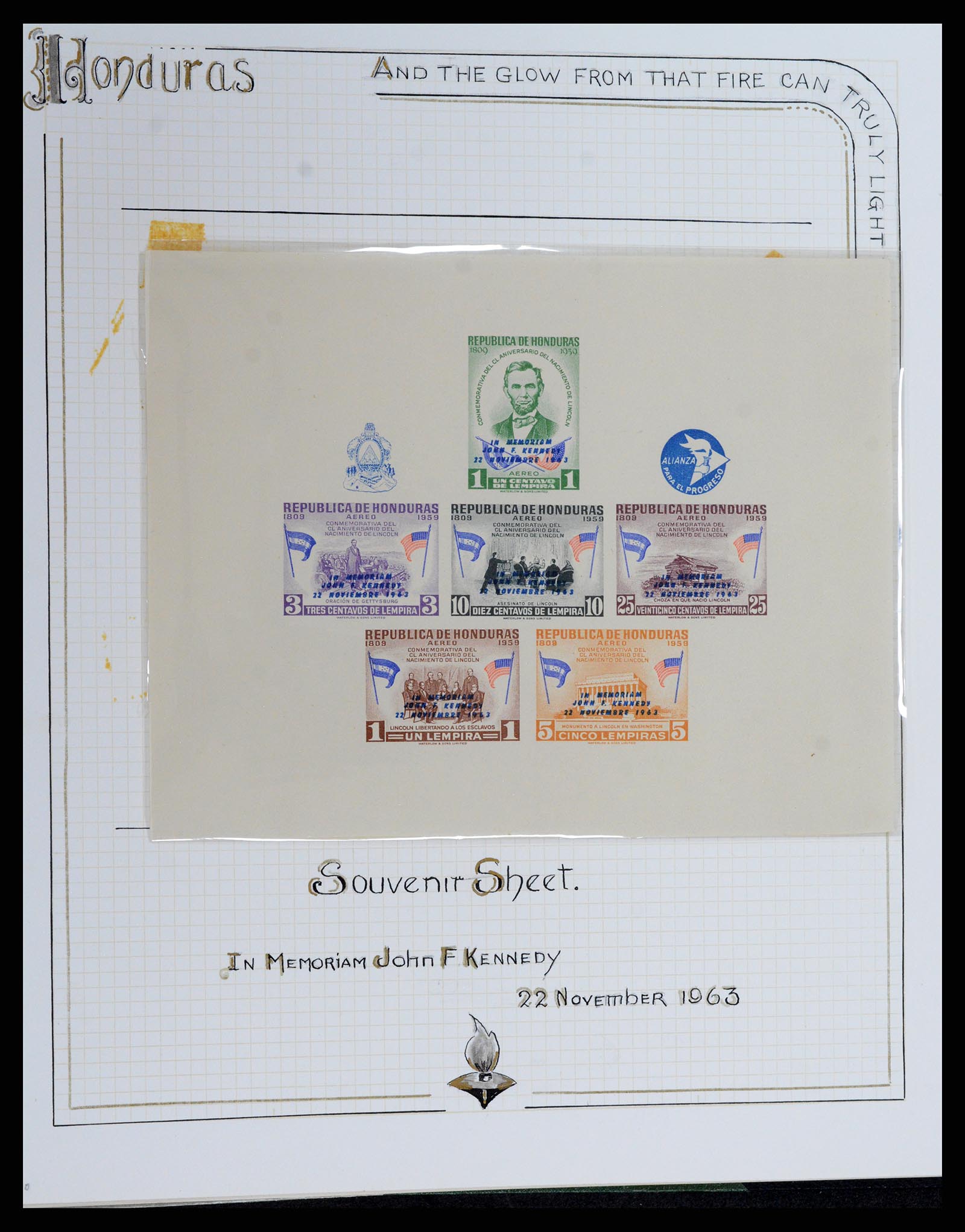 37768 015 - Postzegelverzameling 37768 Motief Kennedy 1963-1966.