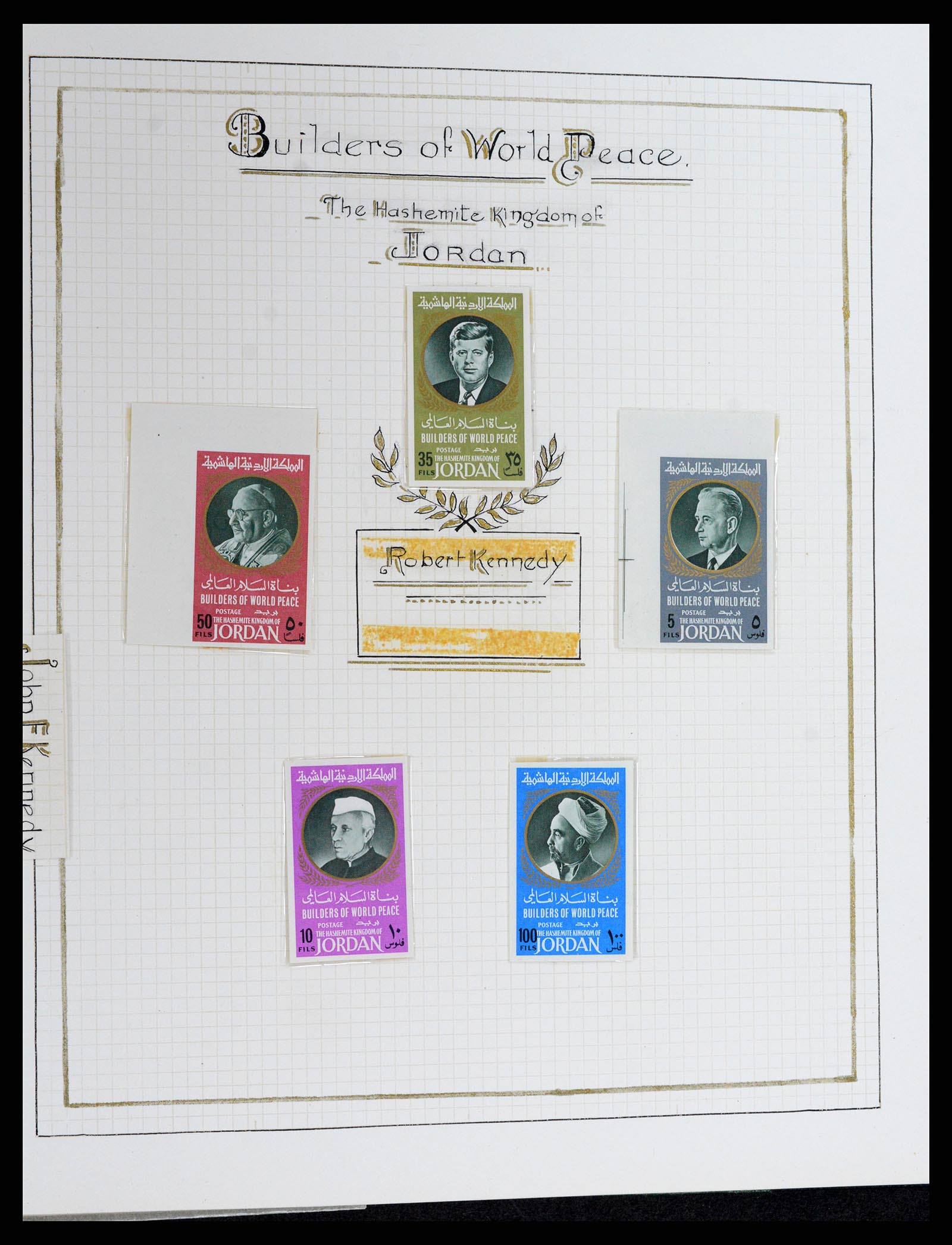 37768 020 - Postzegelverzameling 37768 Motief Kennedy 1963-1966.