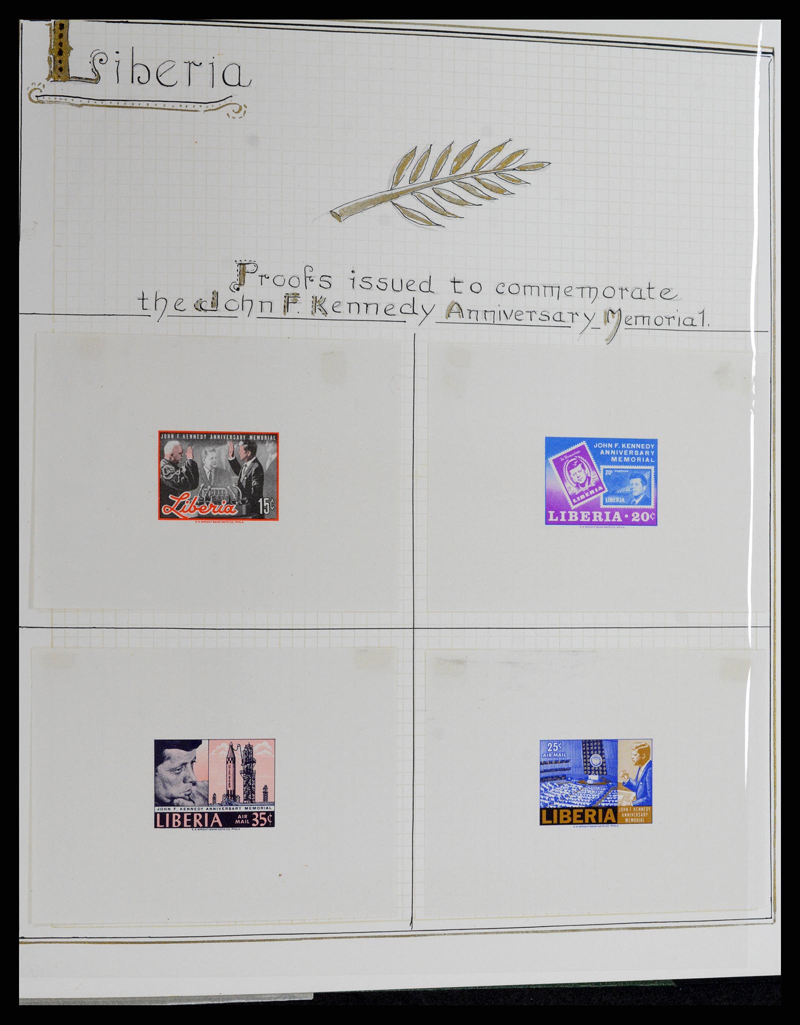 37768 026 - Postzegelverzameling 37768 Motief Kennedy 1963-1966.