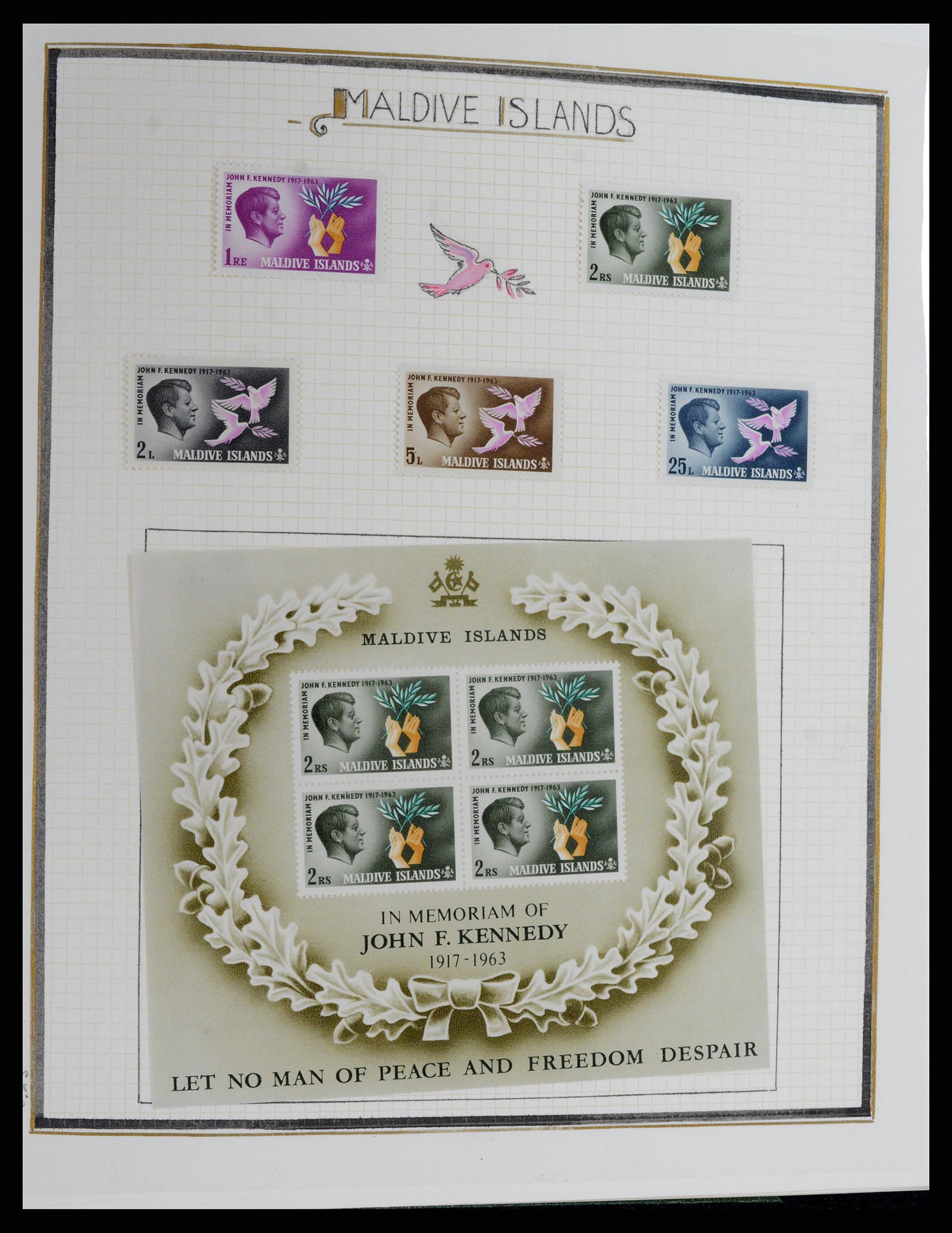 37768 029 - Postzegelverzameling 37768 Motief Kennedy 1963-1966.