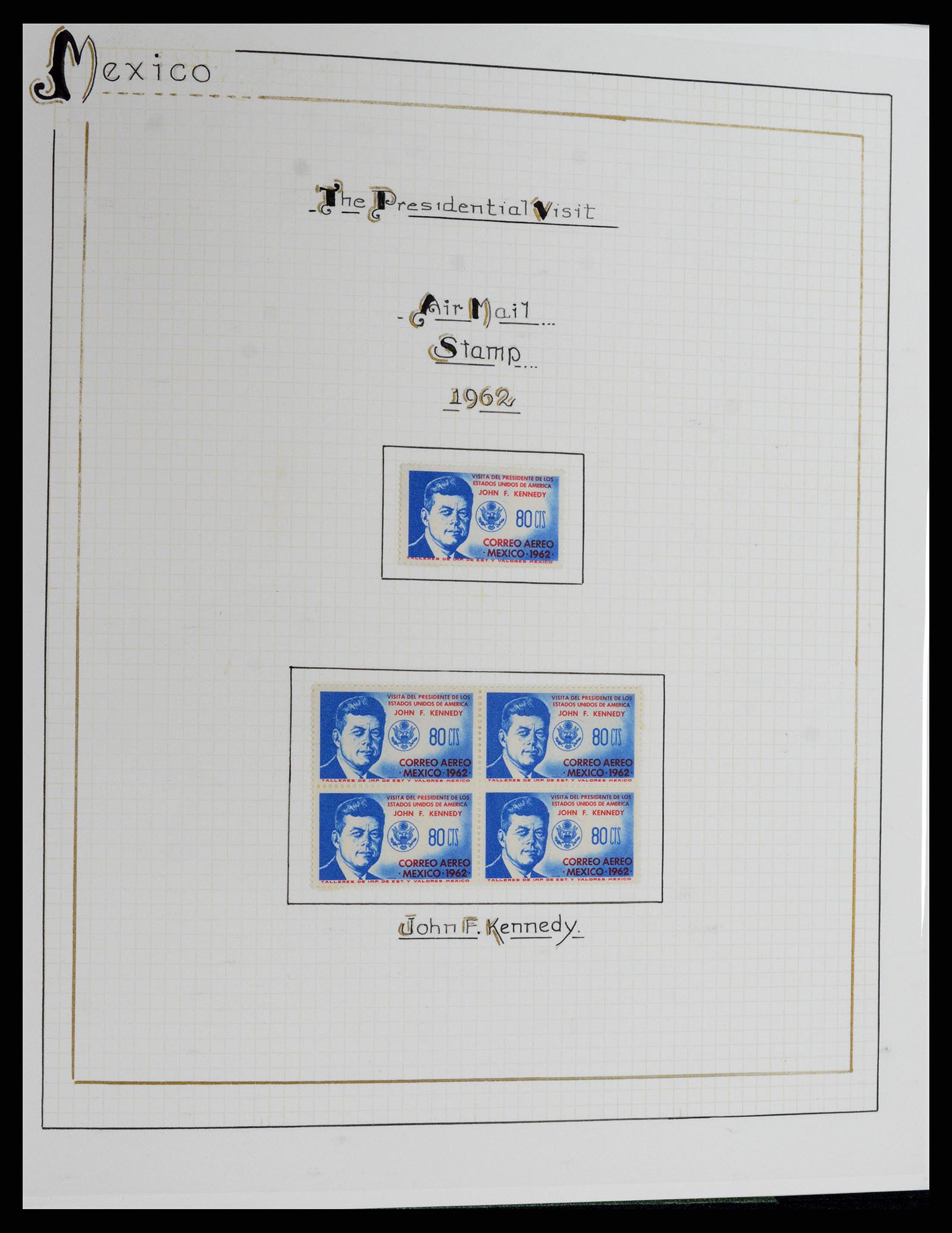 37768 031 - Postzegelverzameling 37768 Motief Kennedy 1963-1966.