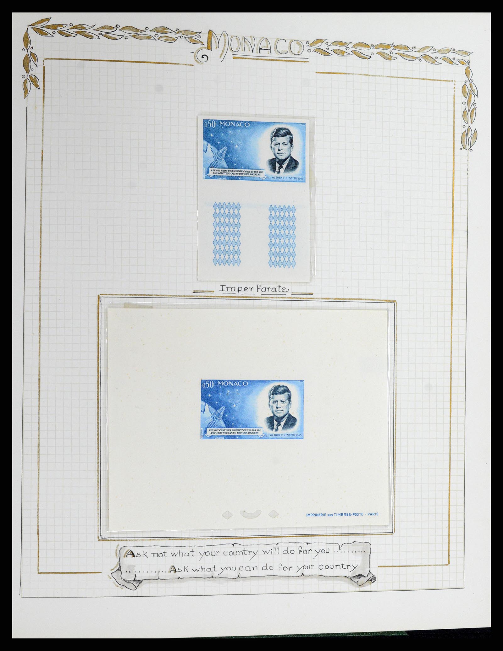 37768 033 - Postzegelverzameling 37768 Motief Kennedy 1963-1966.