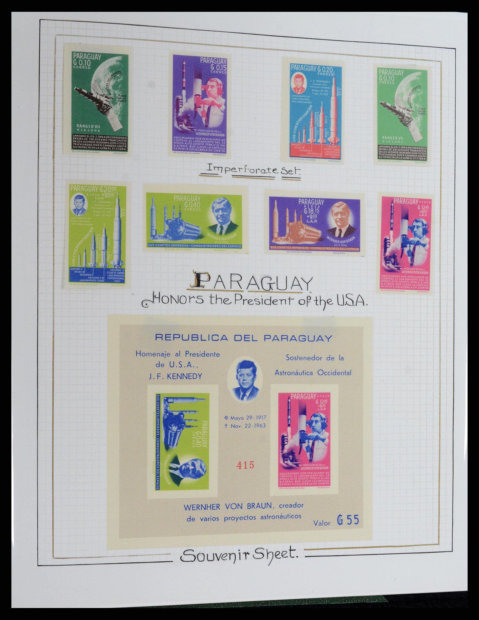 37768 044 - Postzegelverzameling 37768 Motief Kennedy 1963-1966.