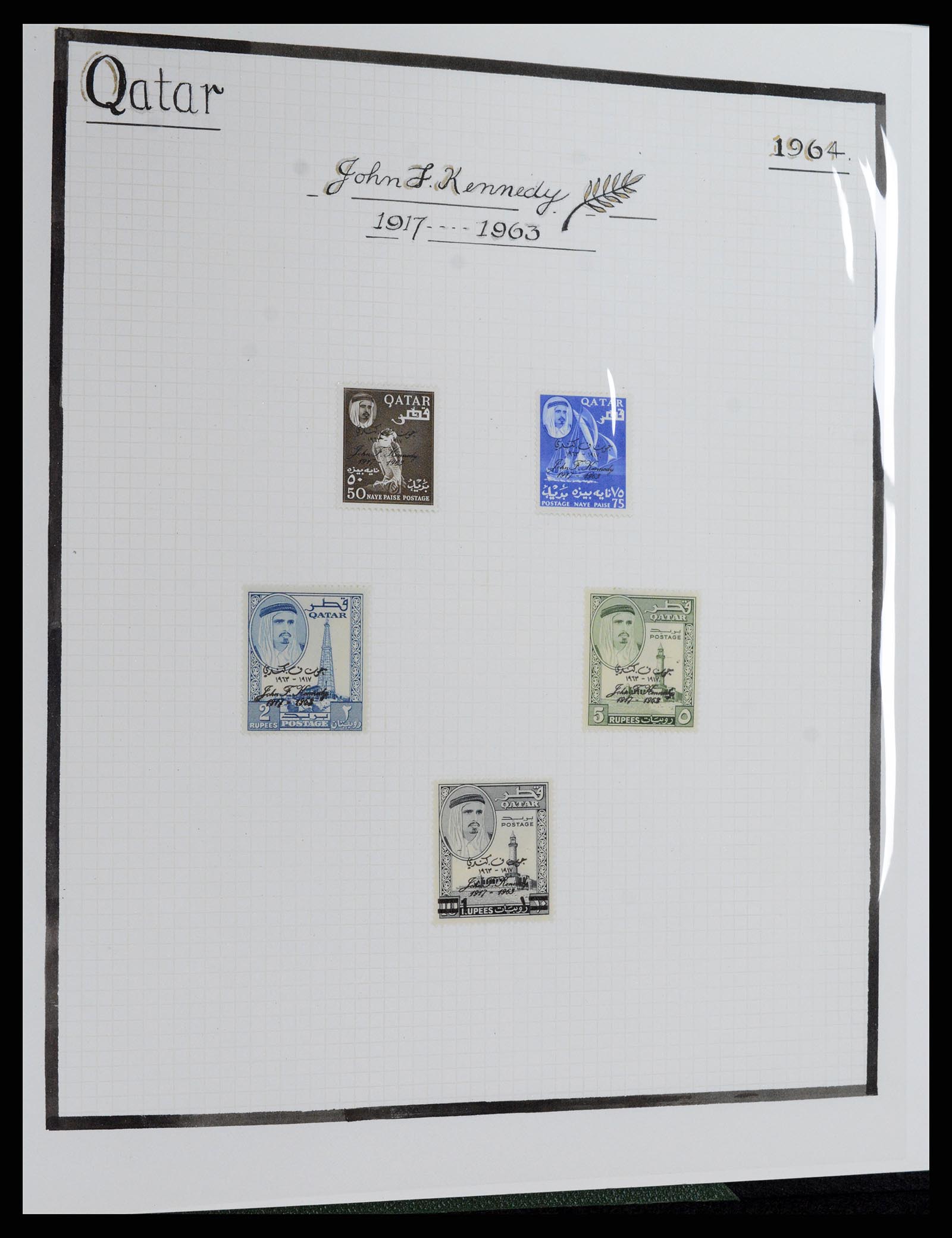 37768 049 - Postzegelverzameling 37768 Motief Kennedy 1963-1966.