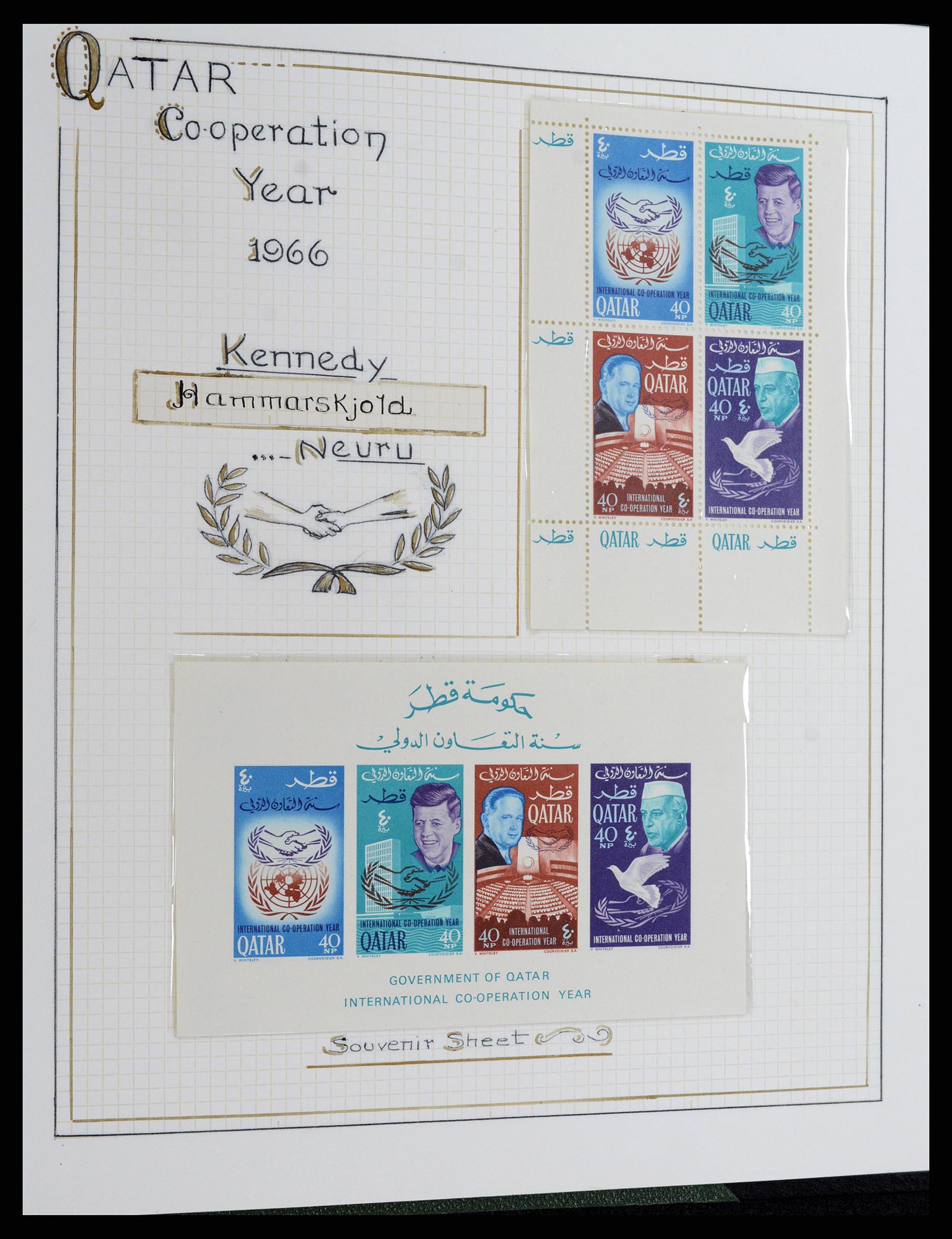 37768 050 - Postzegelverzameling 37768 Motief Kennedy 1963-1966.
