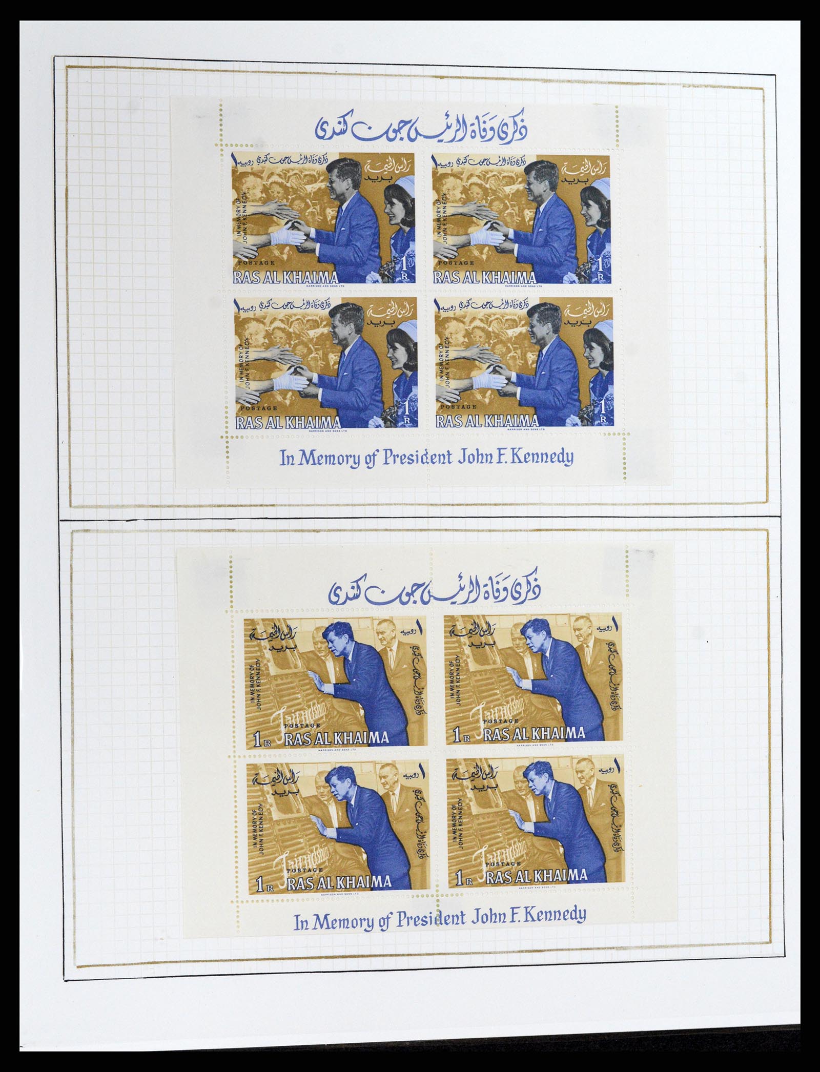 37768 055 - Postzegelverzameling 37768 Motief Kennedy 1963-1966.