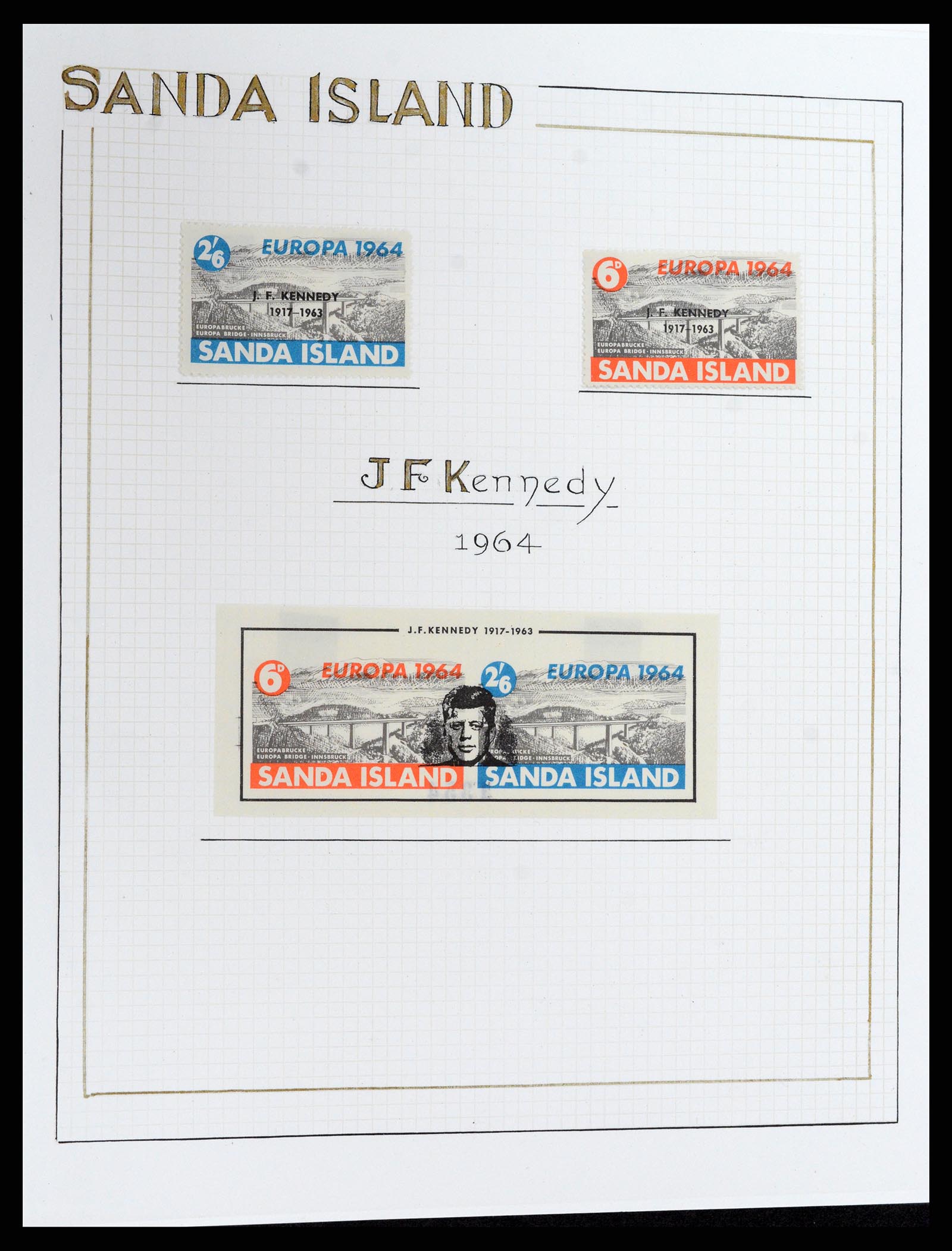 37768 058 - Postzegelverzameling 37768 Motief Kennedy 1963-1966.
