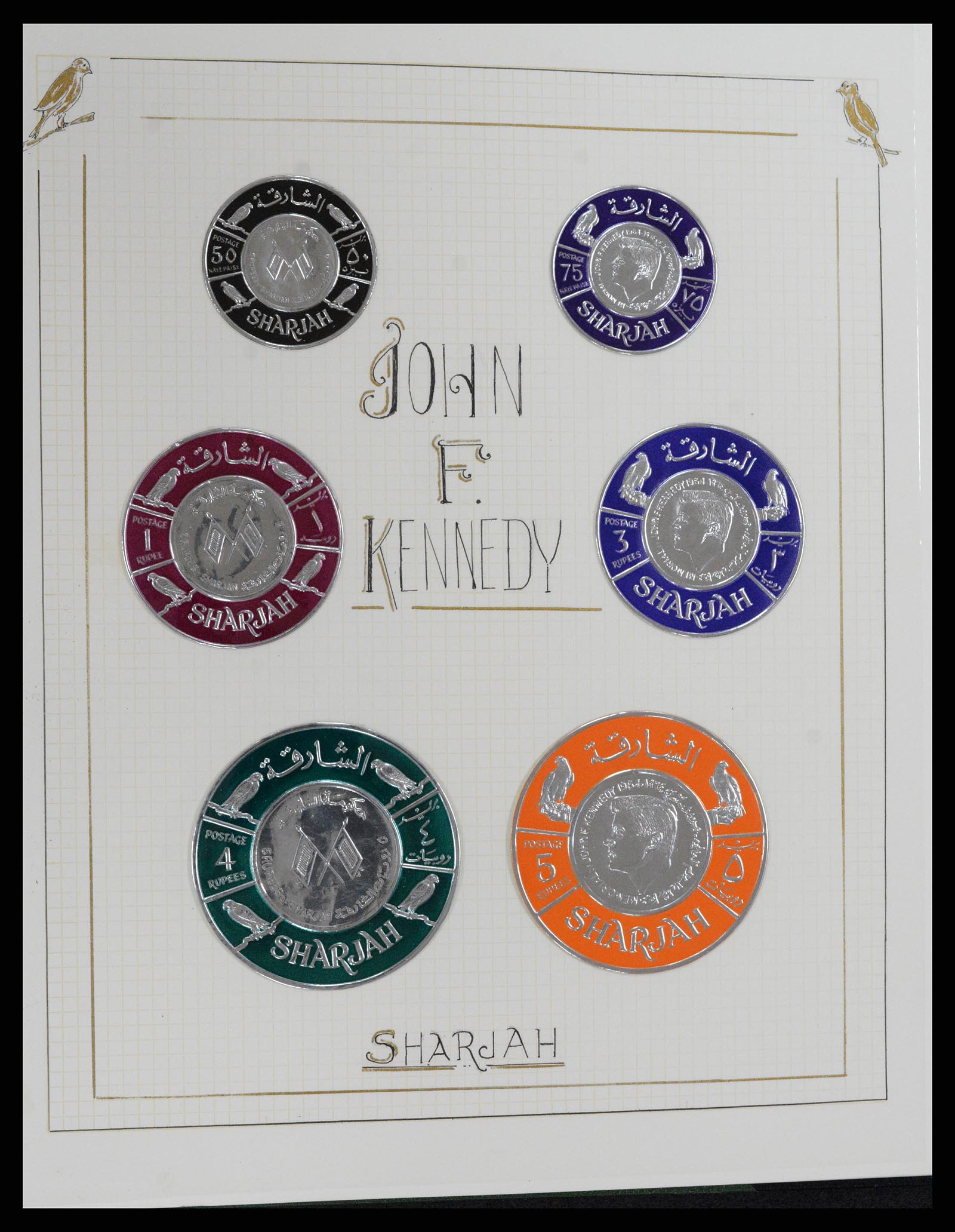 37768 064 - Postzegelverzameling 37768 Motief Kennedy 1963-1966.