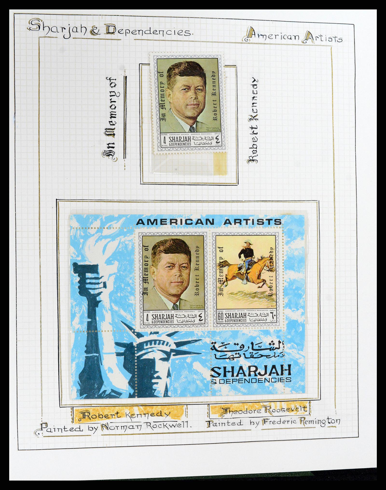 37768 066 - Postzegelverzameling 37768 Motief Kennedy 1963-1966.