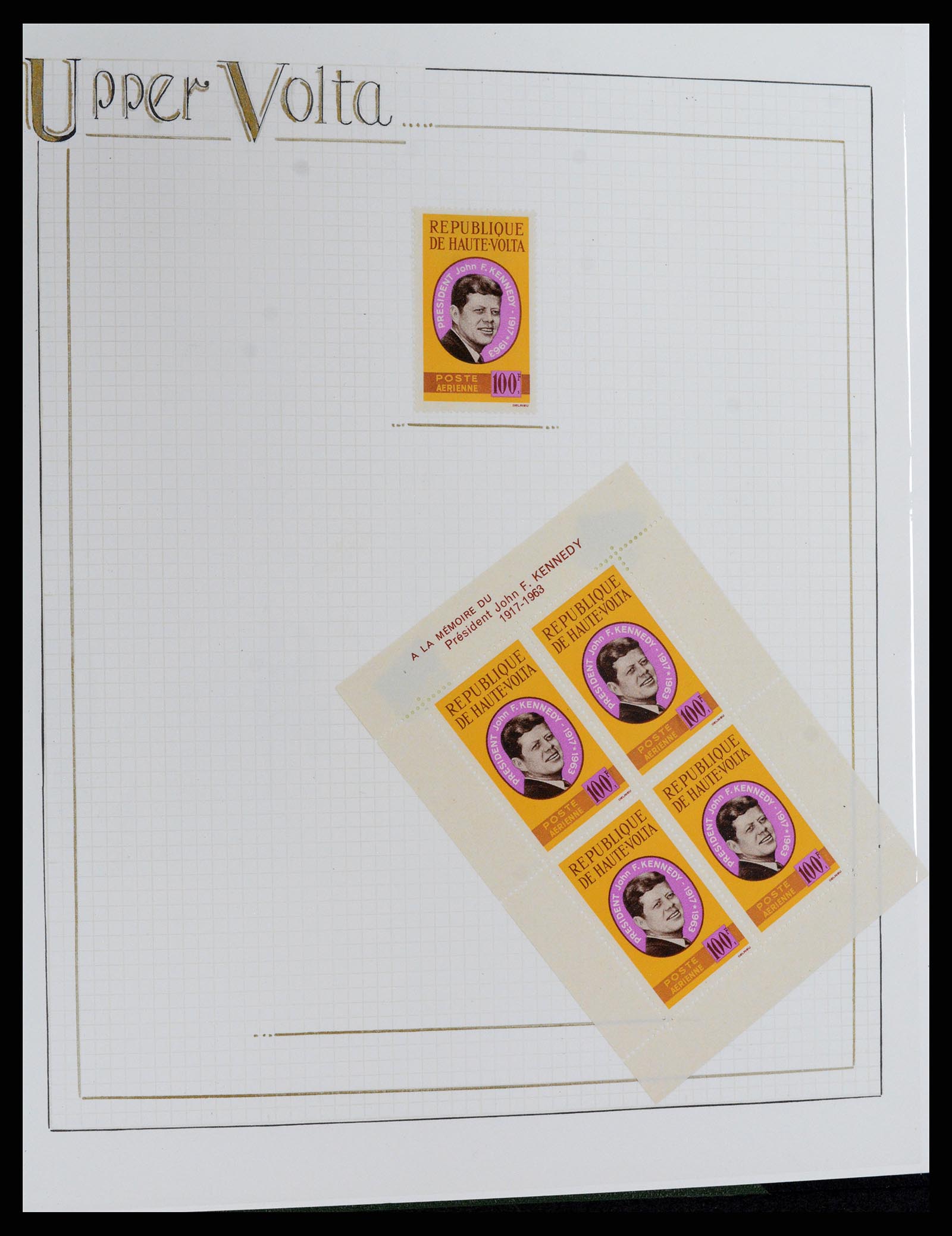 37768 074 - Postzegelverzameling 37768 Motief Kennedy 1963-1966.