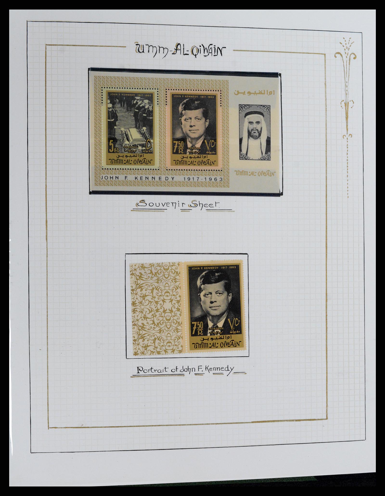 37768 076 - Postzegelverzameling 37768 Motief Kennedy 1963-1966.