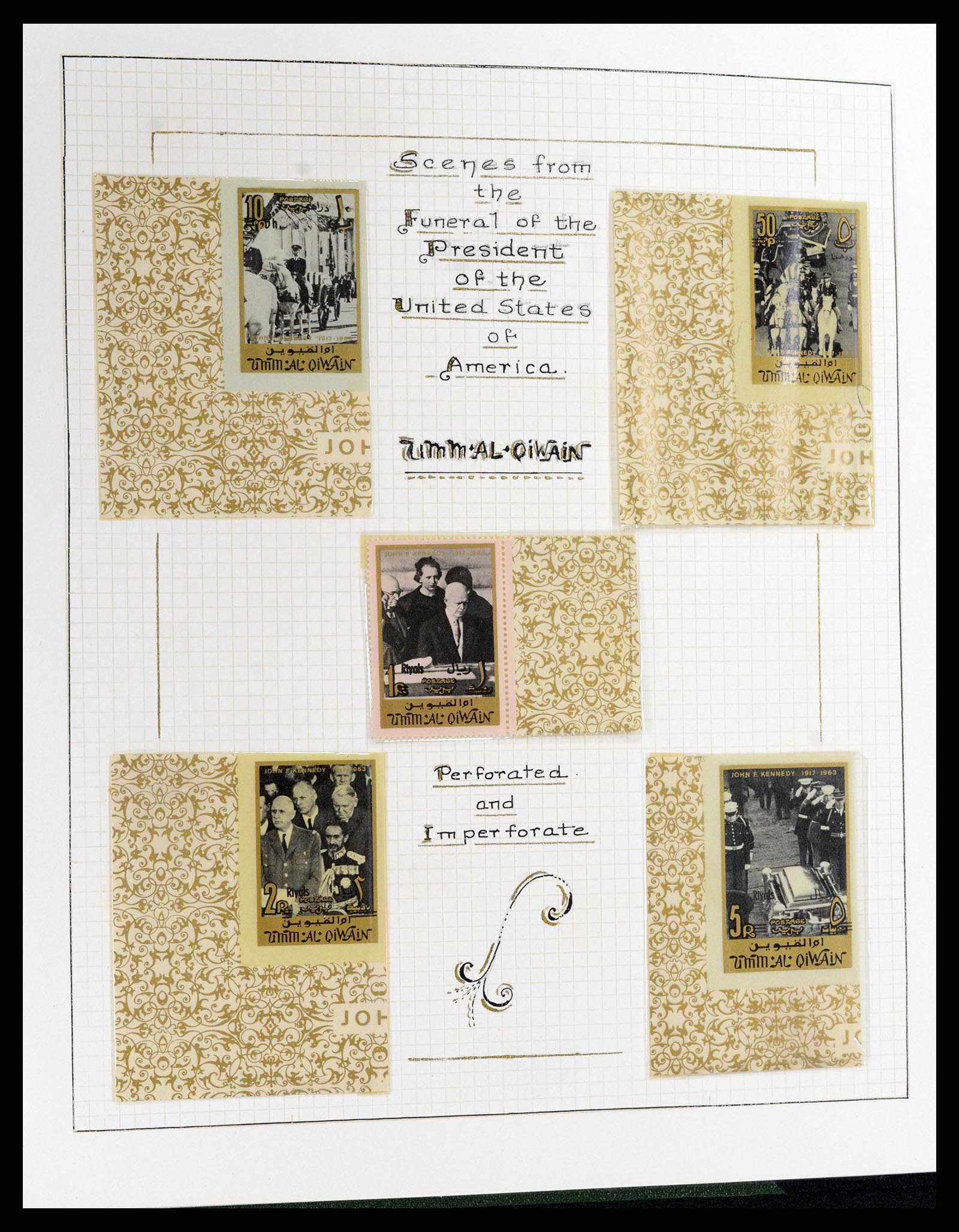 37768 078 - Postzegelverzameling 37768 Motief Kennedy 1963-1966.