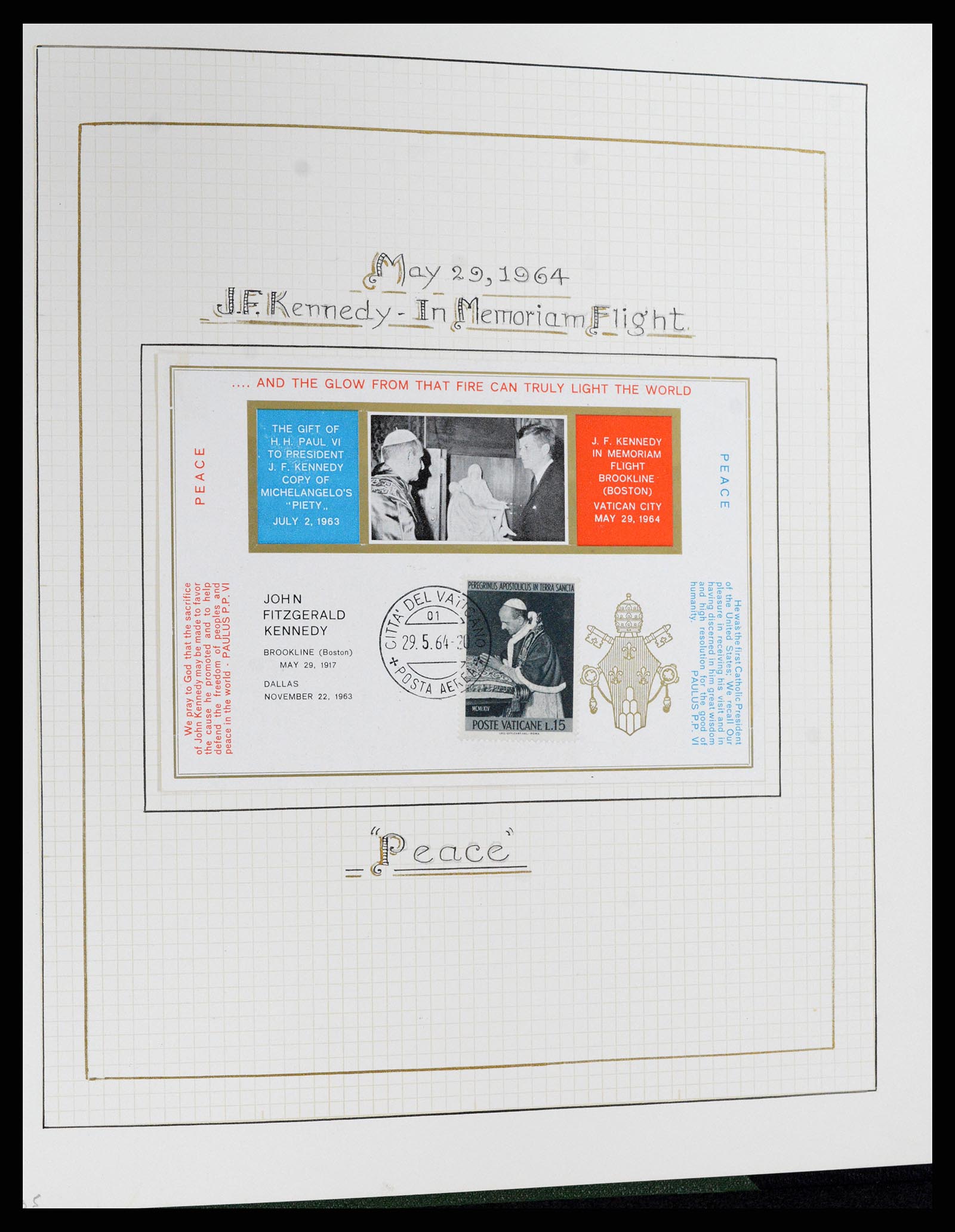 37768 081 - Postzegelverzameling 37768 Motief Kennedy 1963-1966.