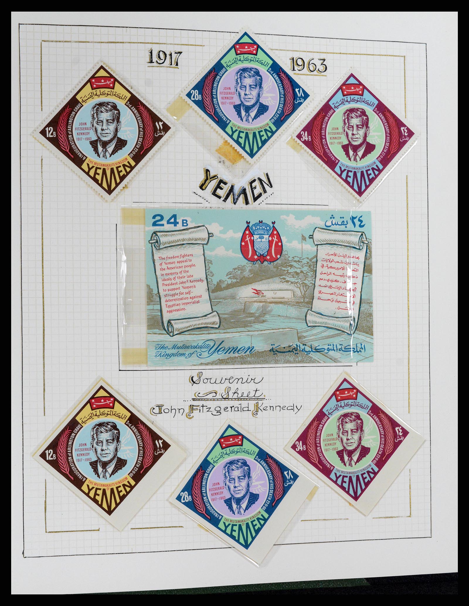 37768 083 - Postzegelverzameling 37768 Motief Kennedy 1963-1966.