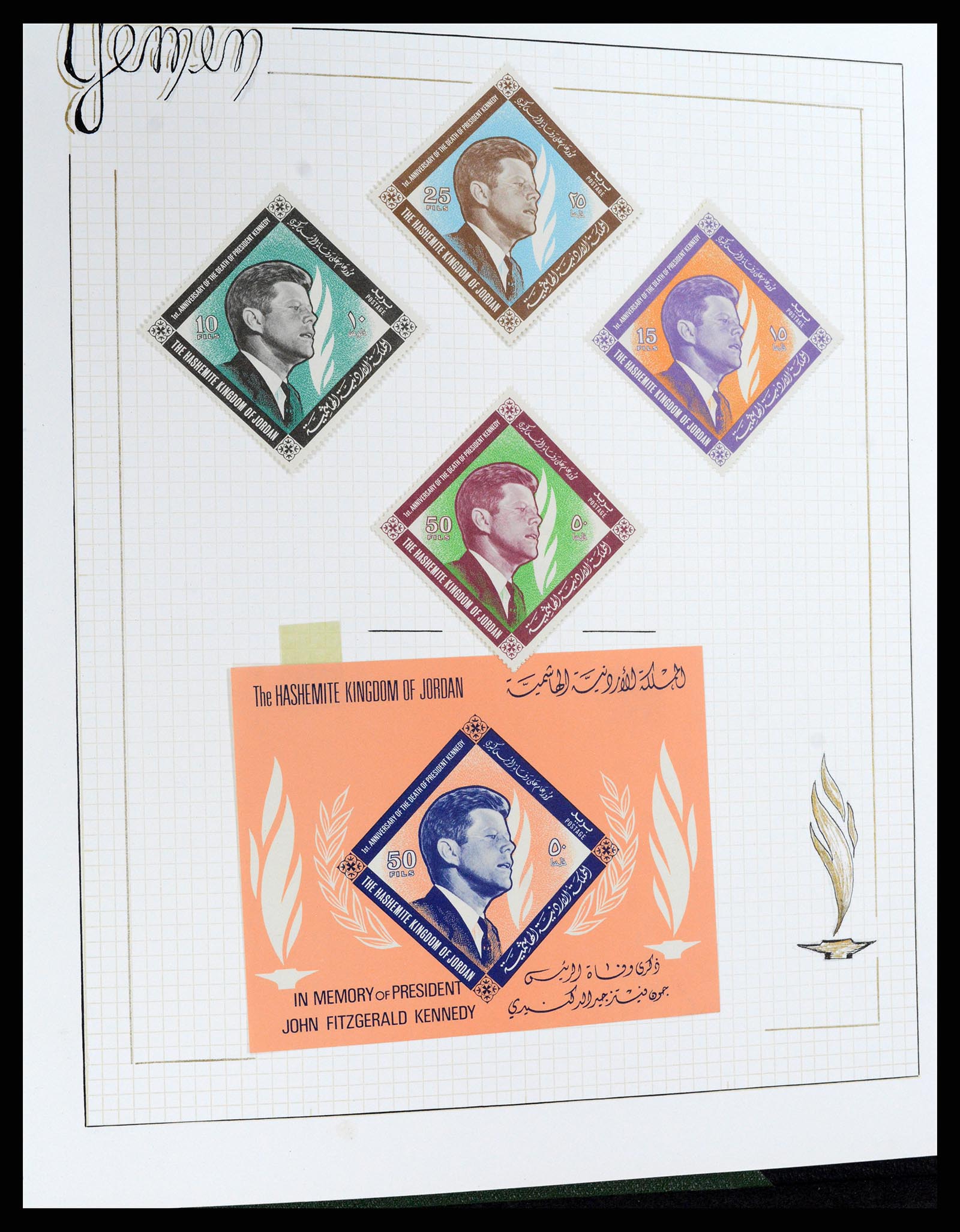 37768 088 - Postzegelverzameling 37768 Motief Kennedy 1963-1966.