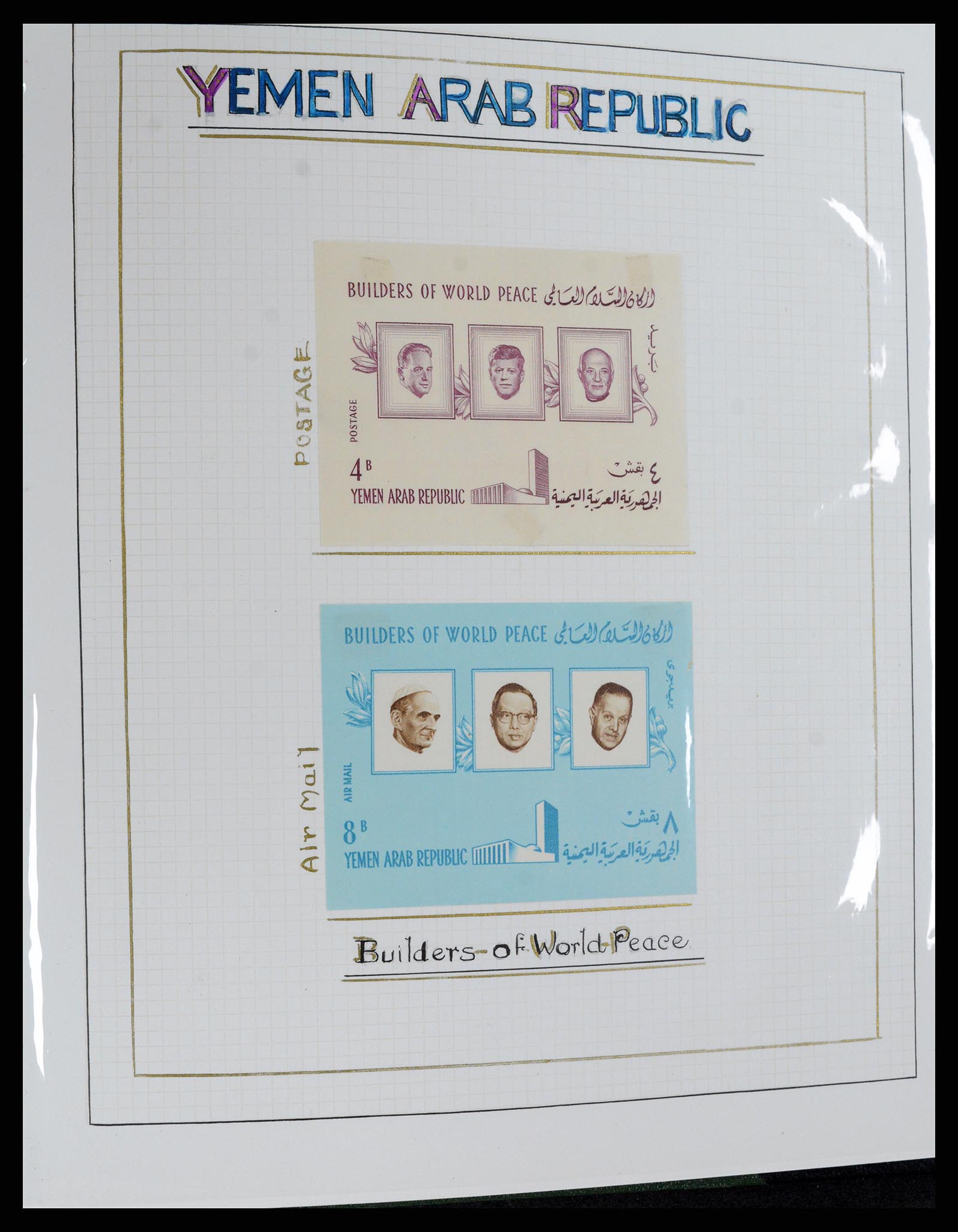 37768 090 - Postzegelverzameling 37768 Motief Kennedy 1963-1966.