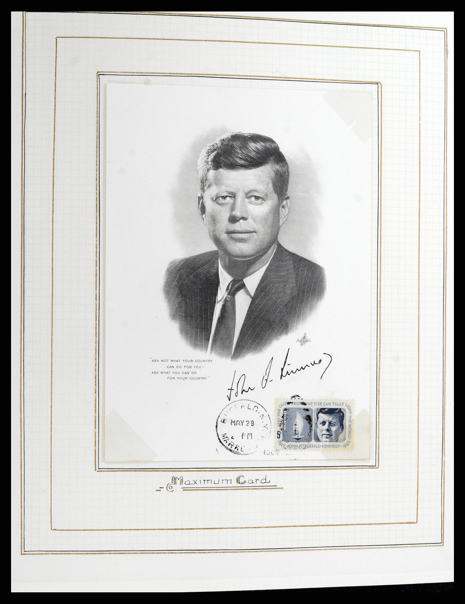37768 093 - Postzegelverzameling 37768 Motief Kennedy 1963-1966.