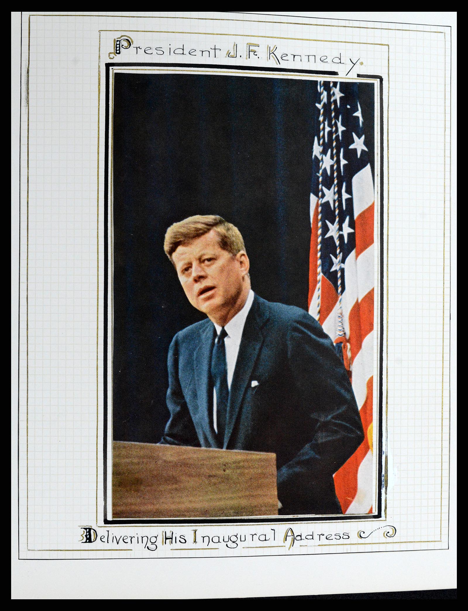 37768 097 - Postzegelverzameling 37768 Motief Kennedy 1963-1966.