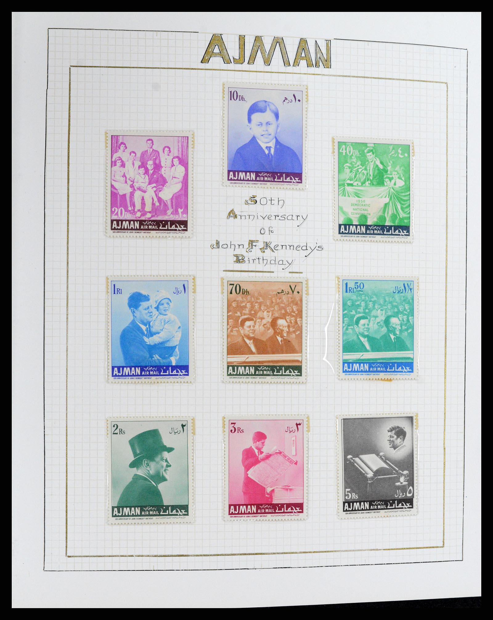 37768 103 - Postzegelverzameling 37768 Motief Kennedy 1963-1966.
