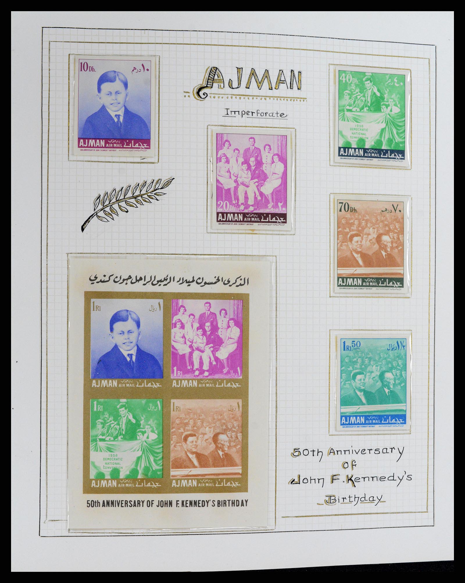 37768 105 - Postzegelverzameling 37768 Motief Kennedy 1963-1966.