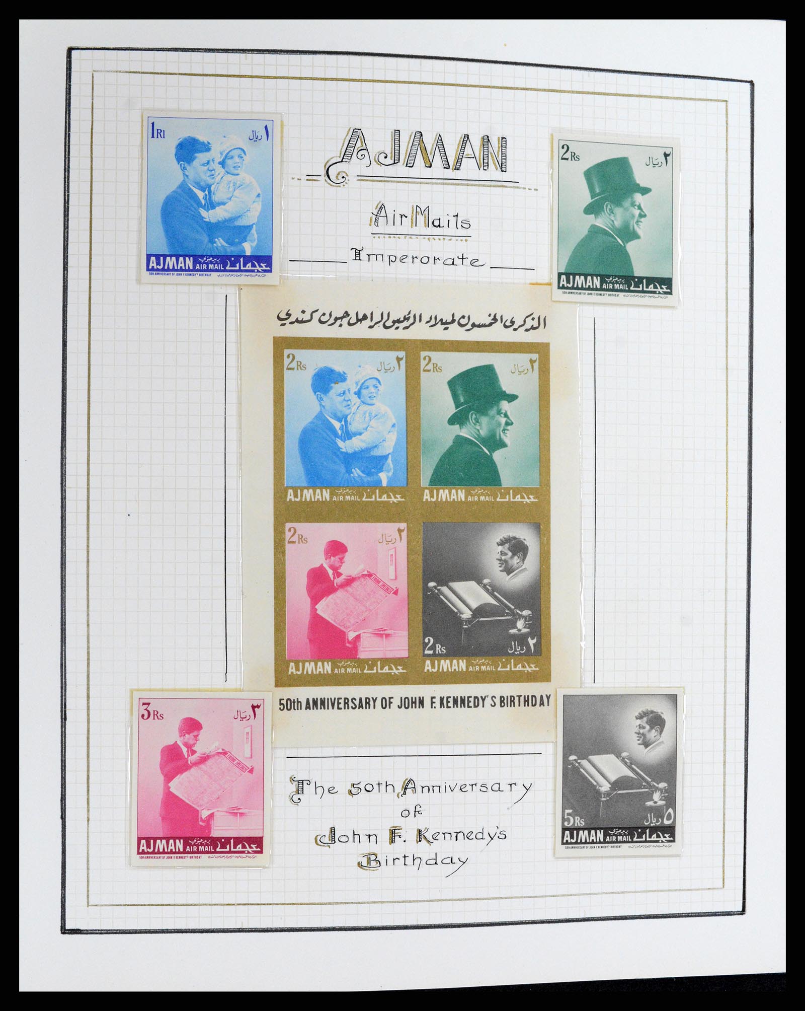 37768 106 - Postzegelverzameling 37768 Motief Kennedy 1963-1966.