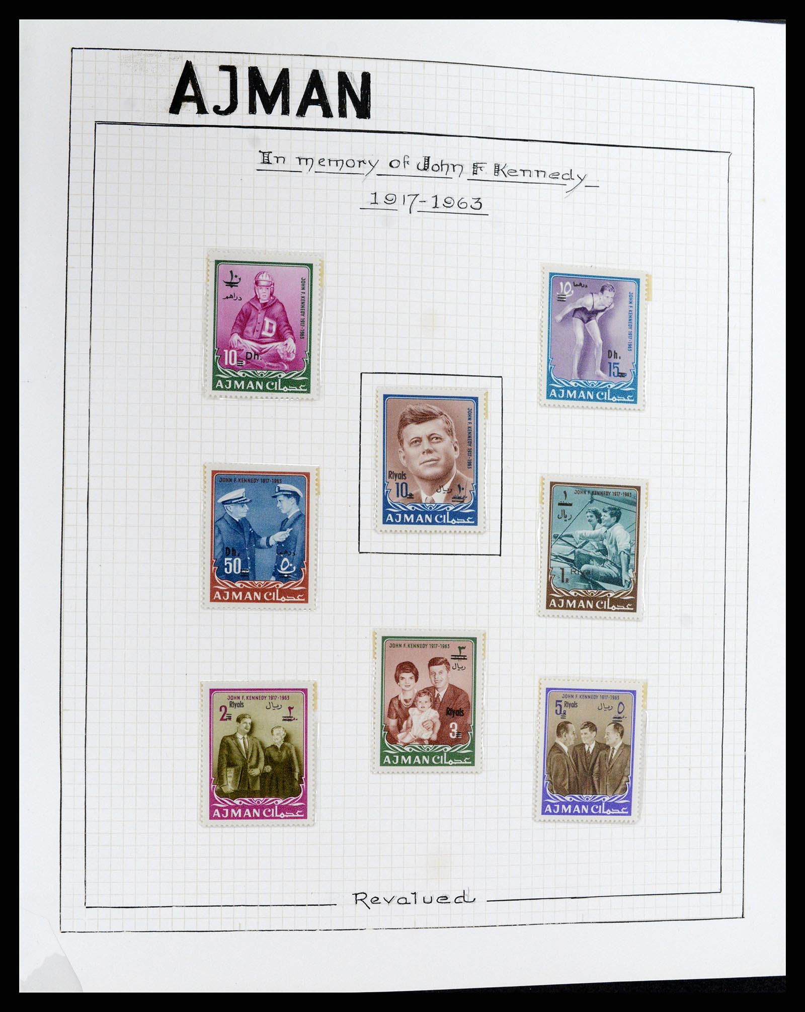 37768 107 - Postzegelverzameling 37768 Motief Kennedy 1963-1966.