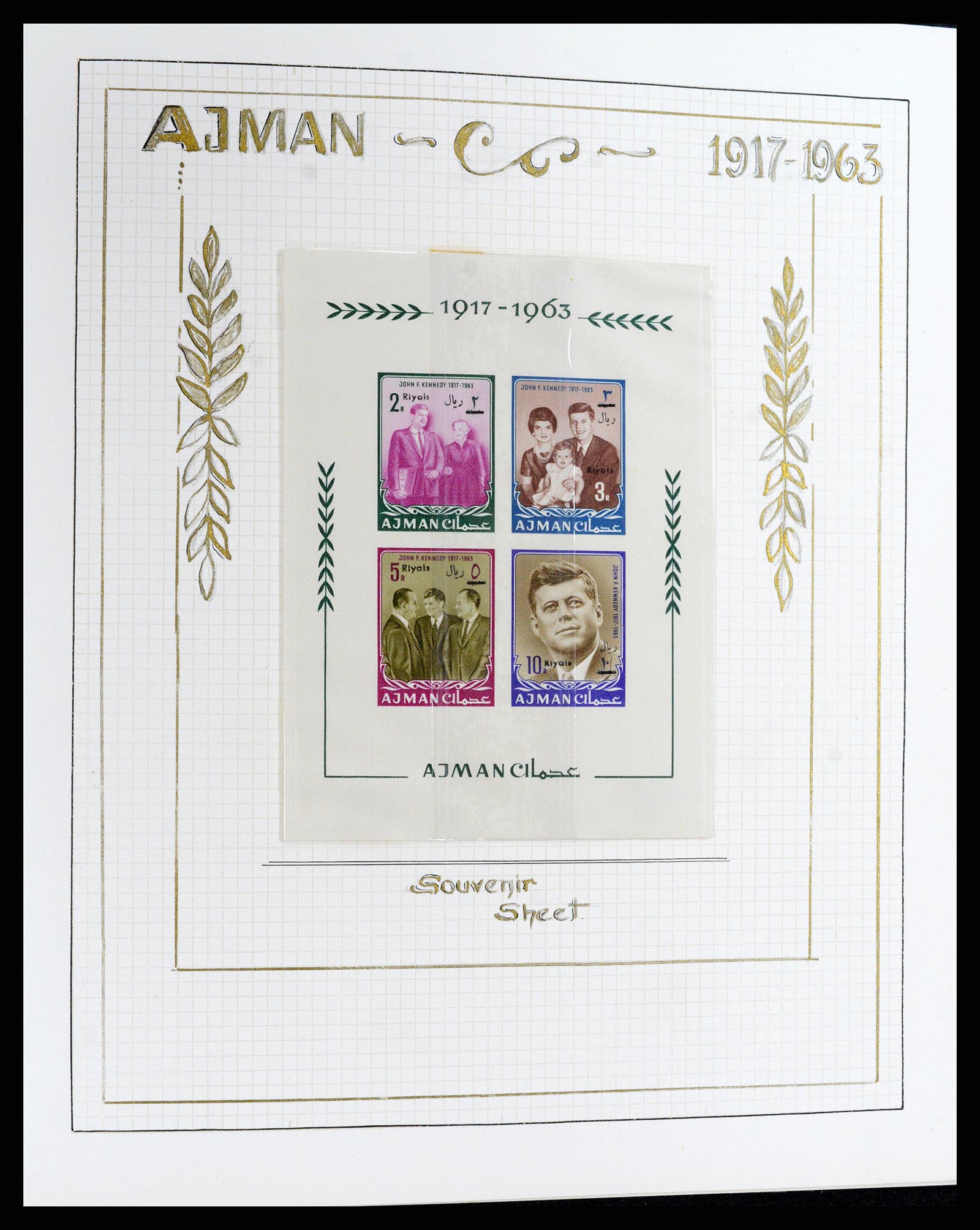 37768 109 - Postzegelverzameling 37768 Motief Kennedy 1963-1966.