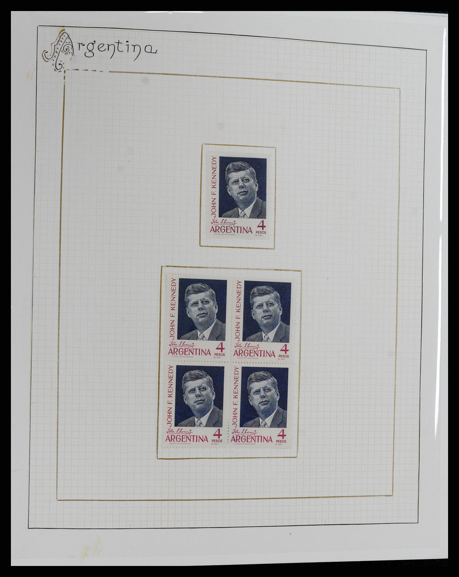 37768 110 - Postzegelverzameling 37768 Motief Kennedy 1963-1966.