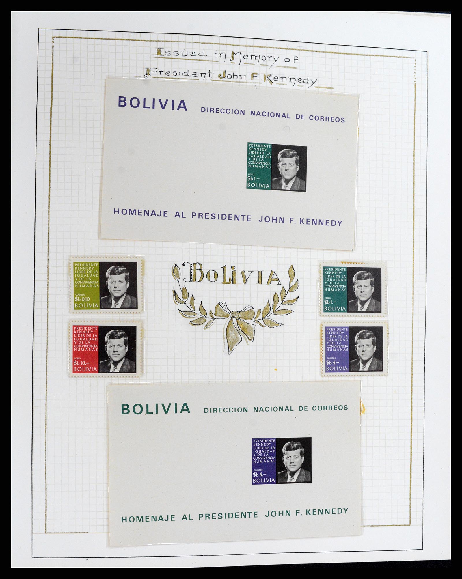 37768 111 - Postzegelverzameling 37768 Motief Kennedy 1963-1966.