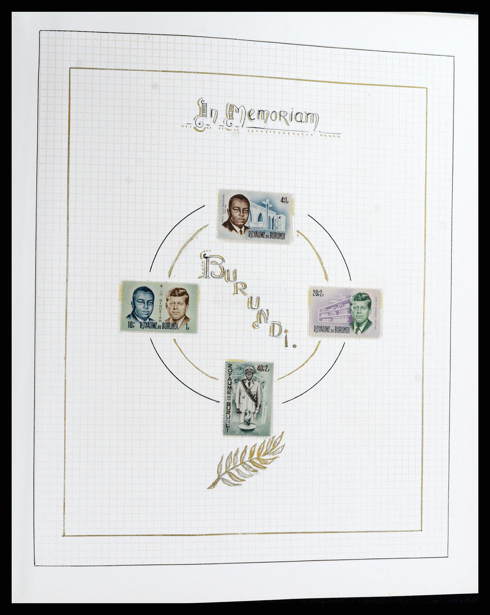 37768 112 - Postzegelverzameling 37768 Motief Kennedy 1963-1966.