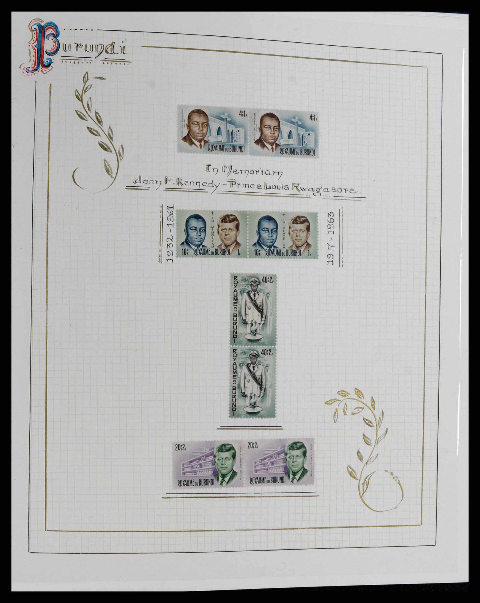 37768 113 - Postzegelverzameling 37768 Motief Kennedy 1963-1966.