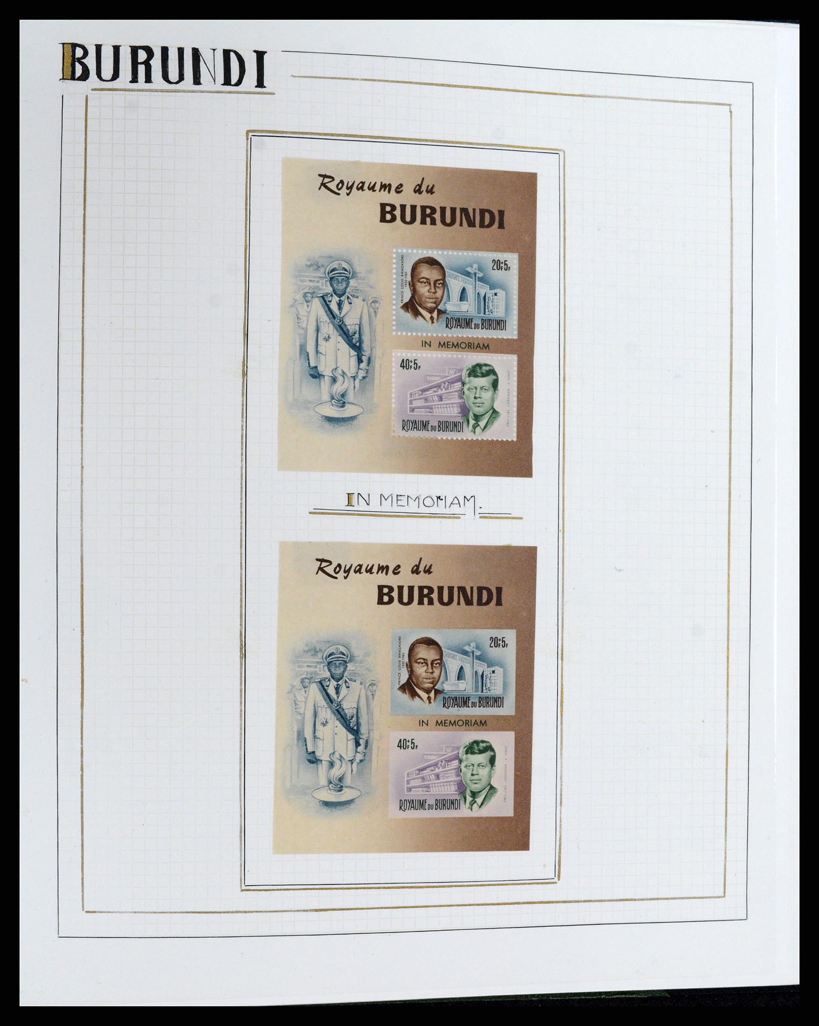 37768 114 - Postzegelverzameling 37768 Motief Kennedy 1963-1966.