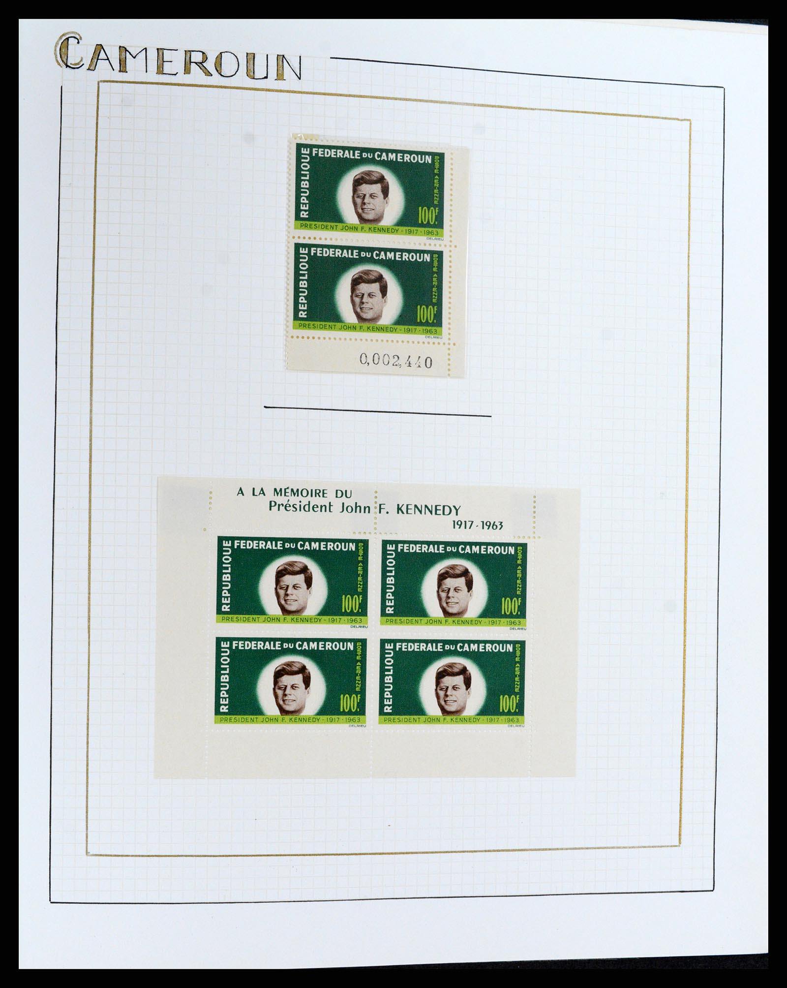 37768 116 - Postzegelverzameling 37768 Motief Kennedy 1963-1966.