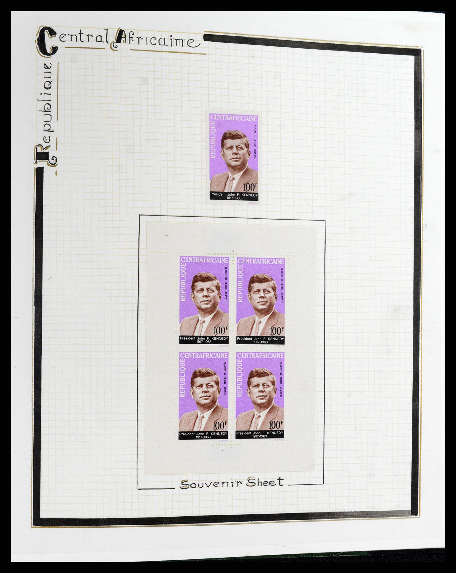37768 117 - Postzegelverzameling 37768 Motief Kennedy 1963-1966.