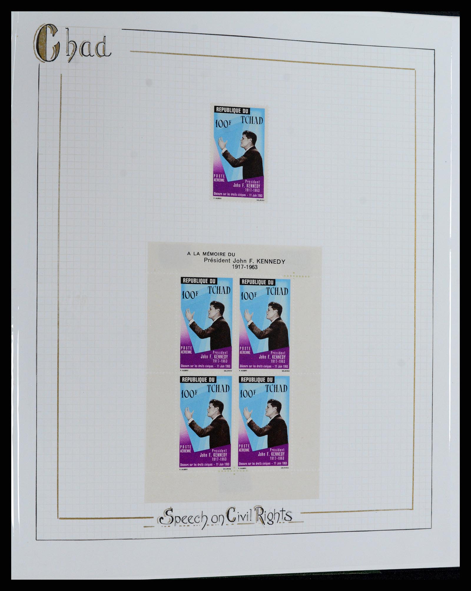 37768 118 - Postzegelverzameling 37768 Motief Kennedy 1963-1966.