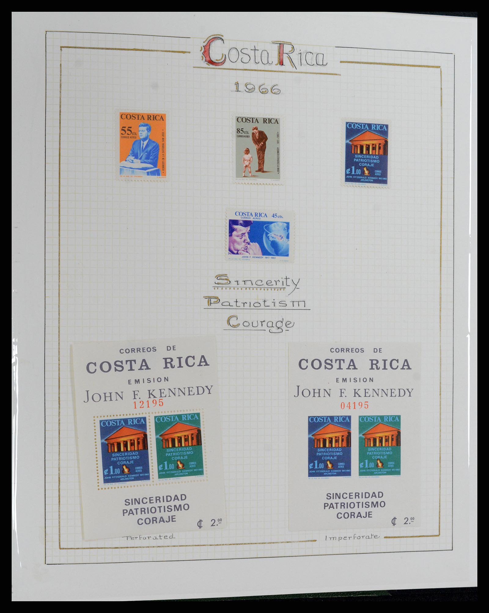 37768 122 - Postzegelverzameling 37768 Motief Kennedy 1963-1966.