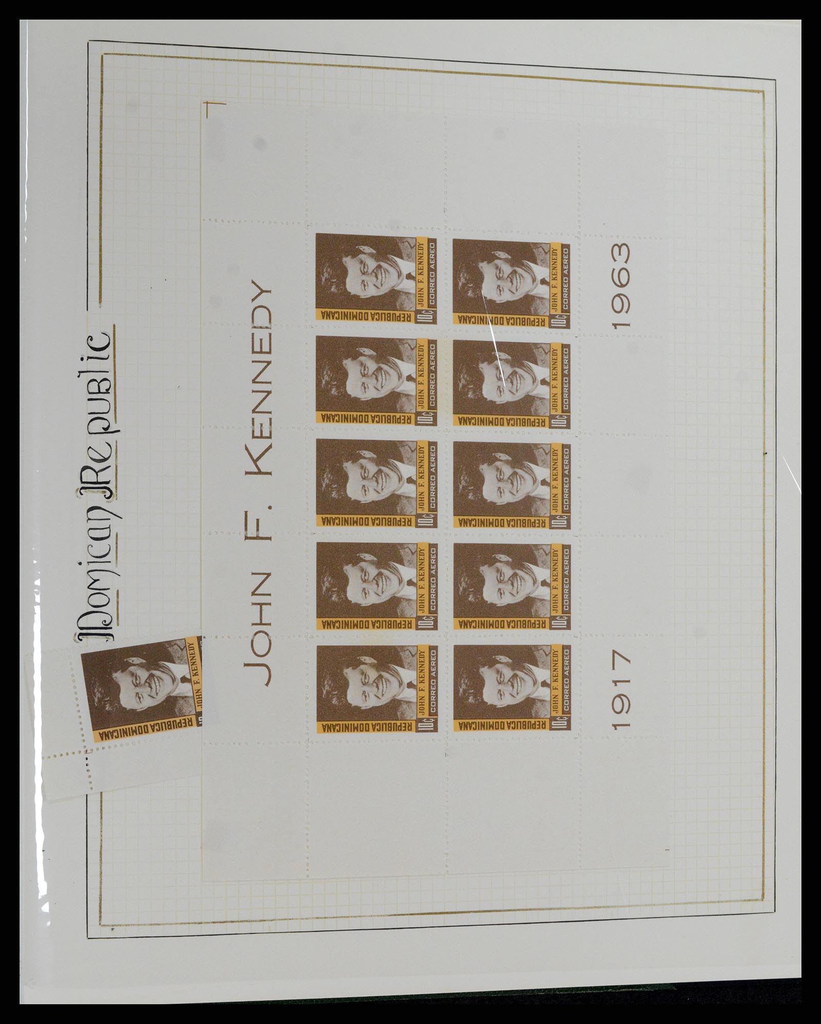 37768 123 - Postzegelverzameling 37768 Motief Kennedy 1963-1966.
