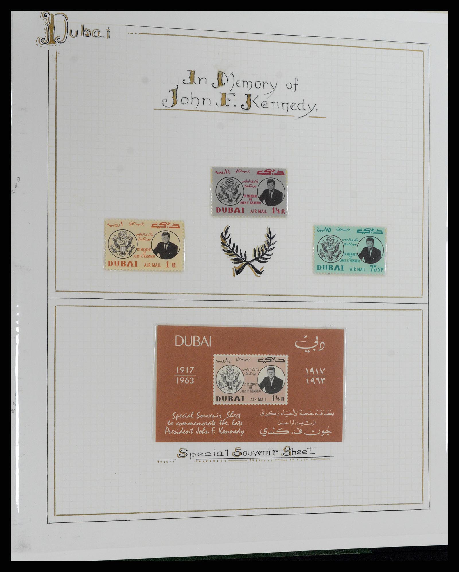 37768 126 - Postzegelverzameling 37768 Motief Kennedy 1963-1966.