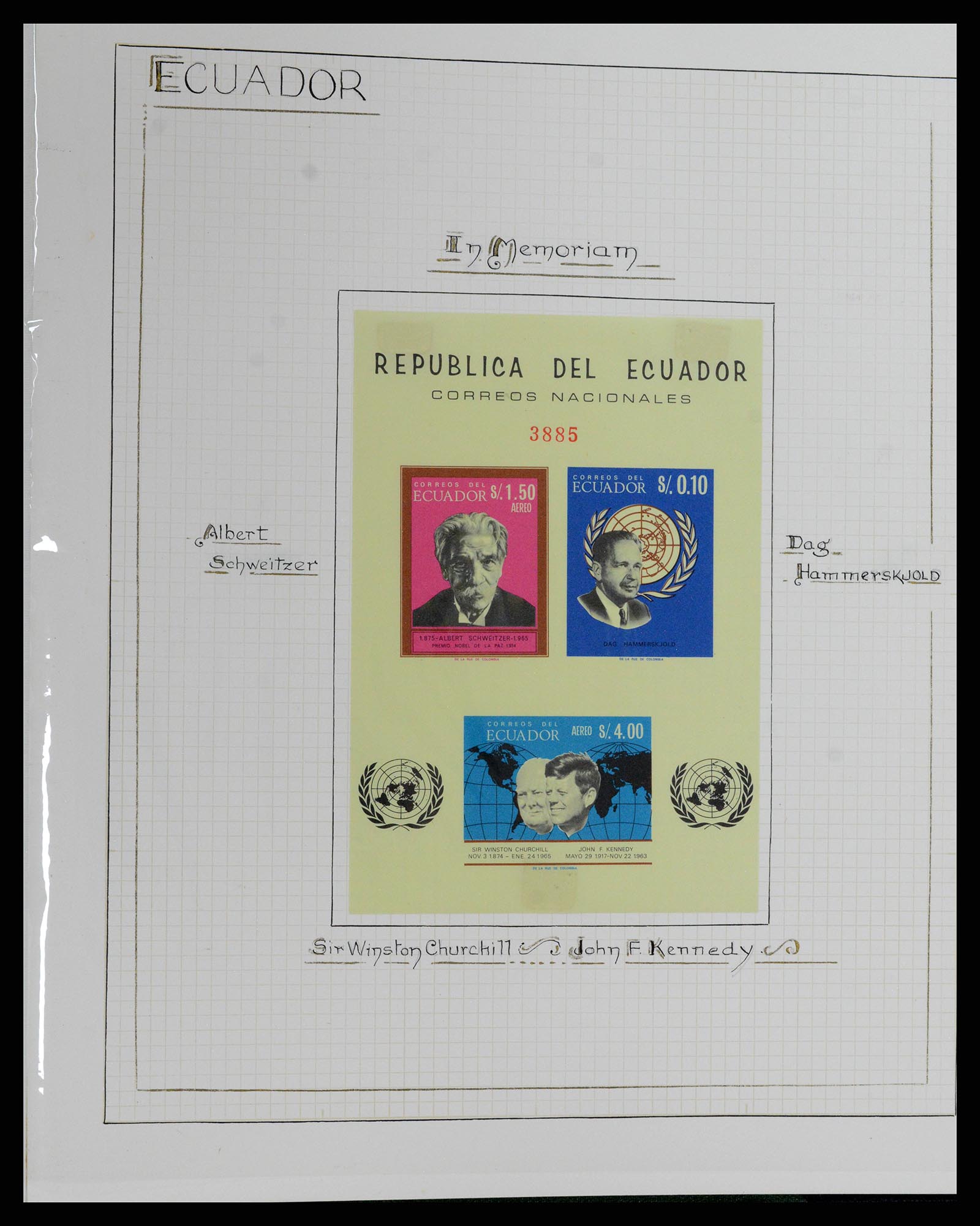 37768 131 - Postzegelverzameling 37768 Motief Kennedy 1963-1966.