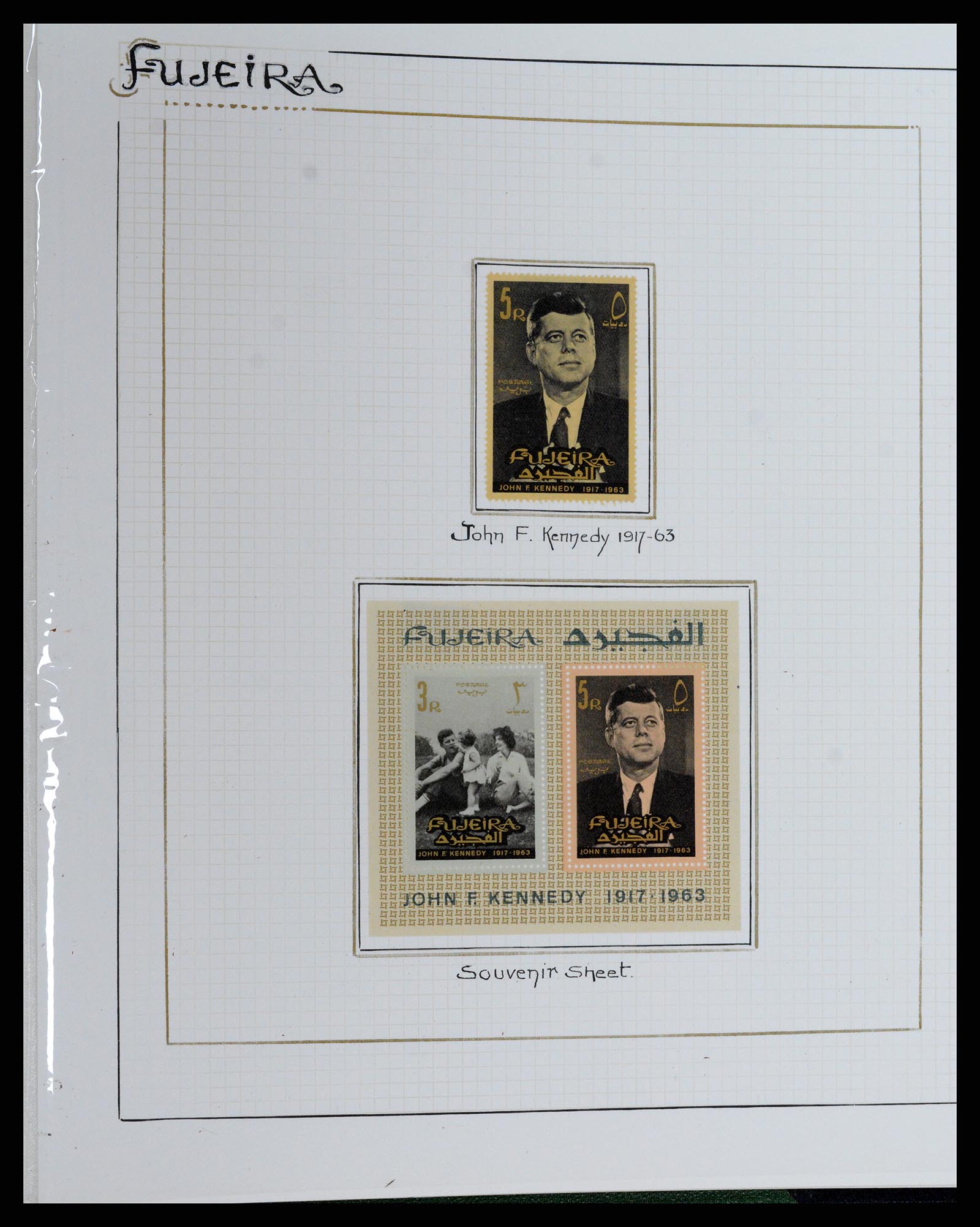 37768 134 - Postzegelverzameling 37768 Motief Kennedy 1963-1966.