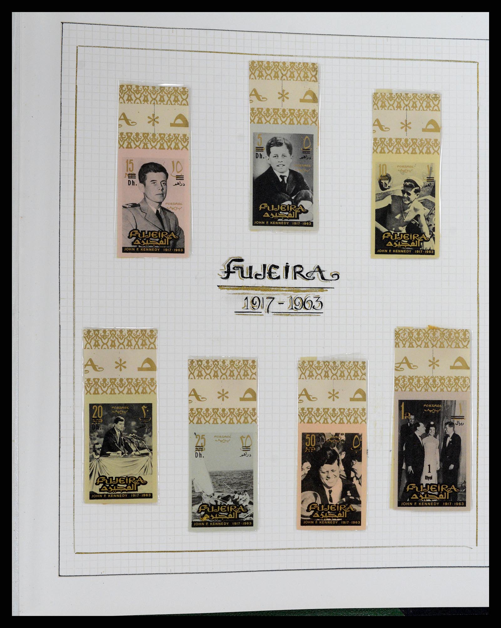 37768 136 - Postzegelverzameling 37768 Motief Kennedy 1963-1966.