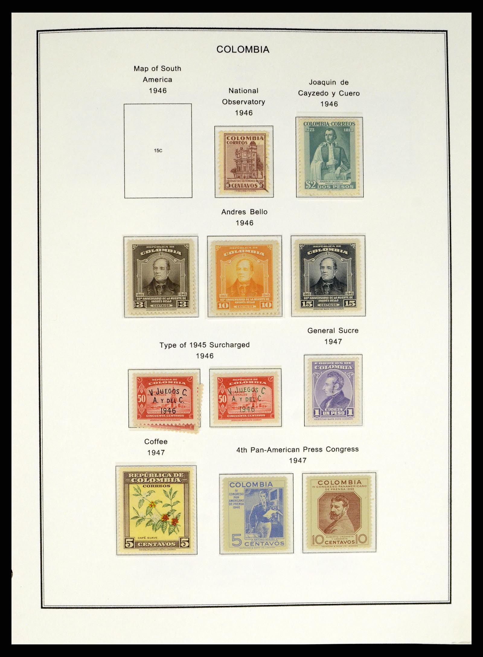 37770 0017 - Postzegelverzameling 37770 Latijns Amerika 1855-1990.