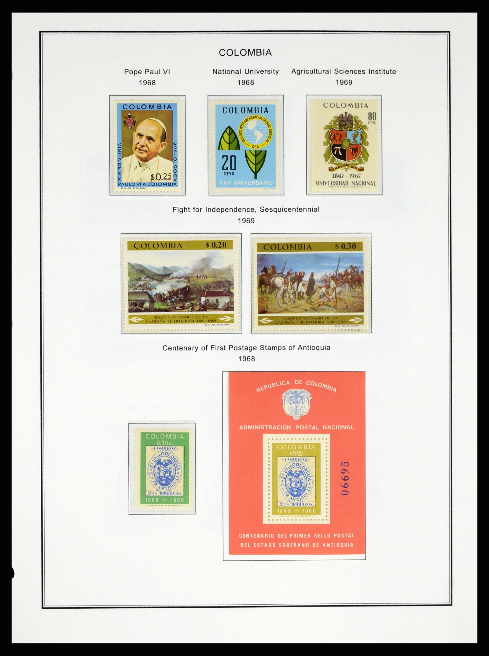 37770 0042 - Postzegelverzameling 37770 Latijns Amerika 1855-1990.