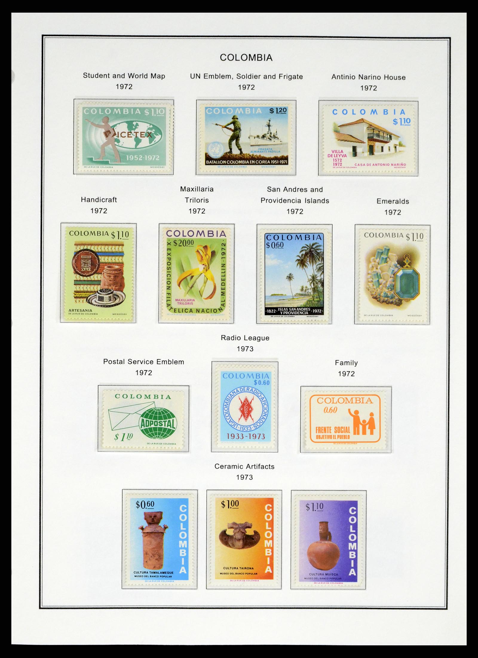 37770 0045 - Postzegelverzameling 37770 Latijns Amerika 1855-1990.