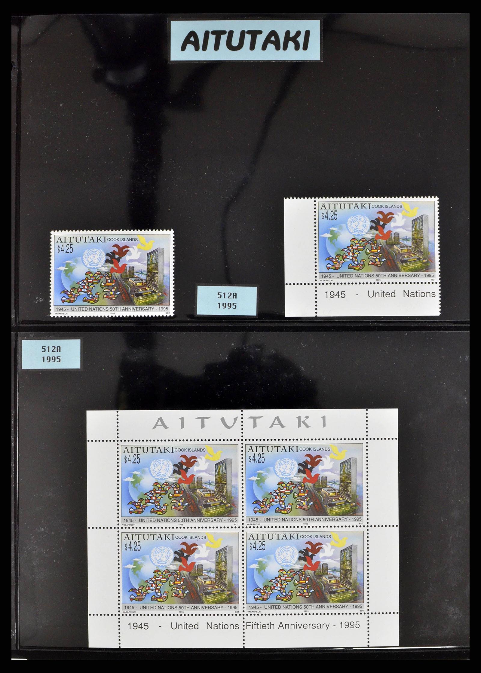 37773 0001 - Postzegelverzameling 37773 Motief 50 jaar VN 1995.